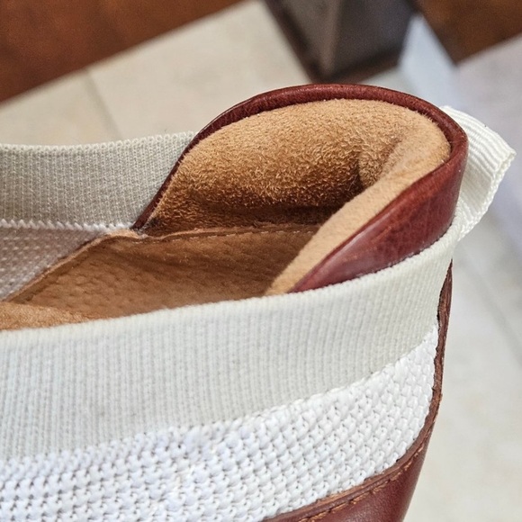 Born Barrett Knit Sneakers Tan/White Slip-Ons Mens Sizes NWT - Picture 12 of 15